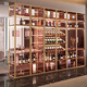Double customized light luxury wine cabinet aluminum alloy cabinet simple modern red wine cabinet customized for home living room size can be customized with deposit double door