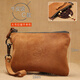 Jiaren Decoration Industry Cowhide Wenwan Bag Wenwan Walnut Bag Plate Beads Plate Jade Bag Star and Moon Bracelet Storage Bag High-end Jewelry Protection Bag C Large Brown Zipper Bracelet Bag
