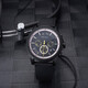 Armani Exchange Watch Men Silicone Strap Tres o-Eye Dial Quartz Watch Regalo de cumpleaños para niños AX1343
