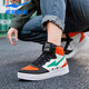 Hongxing Erke (ERKE) Men's Sports Shoes 2025 Winter New Men's Shoes Wear-Resistant High-Top Shoes Waterproof Skateboard Shoes Light Casual Shoes Black/Fluorescent Racing Orange 1098 39