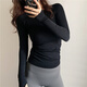 Jincheng Yoga Wear Women's Quick-Drying Round Neck Sports Running Fitness Clothes Slim Fit Pilates Breathable Long Sleeve T-Shirt D19083 Blue Purple Gray 4=S Recommended 80-100Jin Jin is equal to about 0.5 kg