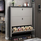 Magnificent shoe cabinet ultra-thin 17cm entry door home entrance multi-layer door large-capacity tipping bucket storage shoe rack gray 50 long * 17 thick * 118 shoes can be placed at the bottom