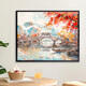 OUOETY中式山水风景数字油画diy手绘画画填色感丙烯油彩涂色填充画 X9738 5070 油画套餐+L型外框四色可选