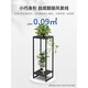 Anding Home Flower Shelf Living Room Nifor Indoor Iron Indoor Succulent Green IDIOLUS PLANTAGE PLANTAGE SIMPLE DÉCORATIVE POT BRACKET BLACK RACK + Blackboard_Width 24 High 60 Renfort Rib Support