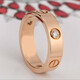 Cartier rings for men and women, same style for couples, 5.5 mm wide, inlaid with 3 diamonds, LOVE wedding ring, Chinese Valentine's Day gift, B4087500 18K rose gold 54