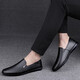 CLOHOO leather shoes men's spring and summer business casual shoes men's comfortable beanie shoes formal soft sole driving one-on-one men's shoes black 40 leather shoe size