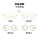 
PARZIN (PARZIN) anti-blue light and radiation-proof glasses for men and women Simple and easy to match metal polygonal goggles PZ15738LA black frame gold edge