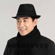 Qian Lianyu painter's doctor's hat men's spring and autumn woolen hat hat middle-aged and elderly men's jazz hat winter old man hat fine woolen black slightly smaller size 57 cm