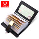LAI Patrón de cocodrilo Crocodile Bag Card Bag Men and Women Multi-tarjetas Banco Banco Boba Tarjeta de presentación Tarjeta de tarjetas Tarjetas Tarjetas de conductor Licencia de conducir Caso de cuero Negro