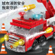 Huabiao Toys (HUABIAOTOYS) children's building block toys assembly toy boy gift fire engineering vehicle 6 in 1