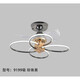 Zimmerlüfterlichter Schlafzimmer Wohnzimmer Esszimmer Guangdong Zhongshan Ancient Town Lampe nordisch kreatives stiller Lüfter Licht minimalistisch 9195 Schwarz absorbierende Drei-Farben-Licht-Veränderung Fernbedienung