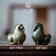 Tao Yunshang Yixing purple sand green horse tea pet ornaments exquisite zodiac handmade Tang horse tea play tea table ornaments purple sand-green horse green clay