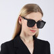 Lunettes de soleil authentiques pour hommes et femmes, grand visage, visage rond, mince, cadeaux de la Saint-Valentin, mari et petite amie GM-Adam (objectifs noirs et gris)