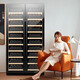 Vincase double-door wine cabinet, constant temperature wine cabinet, moisturizing, large capacity, air-cooled double-door refrigerator, built-in wine cabinet, home living room, commercial display cabinet, tea and liquor preservation cabinet, 1.9 meters, dual temperature zone (full configuration), 350 bottles, thin section, 550mm deep