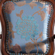 Kayadi Möbel Esstisch und Stuhl American Country Massivholzkrawatte Blume Stoff Stuhl Real Cowide Sitze High-End European Home Freizeitstuhl Studienstuhl Nordamerika importiert Walnussholz H6210 Single Griff Essstuhl-515*608*1080-Full-Paket