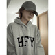 Xiaoyu 2024 Autumn Nueva sudadera con capucha H12171 White Grey S