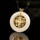 Potala Palace collection 18K gold inlaid jade pendant mandala white jade jade gemstone necklace for men and women as birthday gifts for husbands 18k gold mandala white jade pendant
