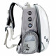 Lekali Rucksack Katzentasche aus großer Tasche Katze Rucksack Rucksack Schultasche Raumkapsel Katze Haustier Air Box Transparent Grey [Side Open Door]