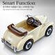 Harley-Bella Mercedes-Benz authorized classic car children's electric car four-wheel with remote control can sit on the baby toy child car beige remote control swing self-driving soft tire leather seat