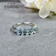 Pearl edge Jingcui 1.0 carat aquamarine ring for women, natural colored gemstone, jewelry gemstone 925 inlaid jewelry, No. 13