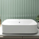 American standard bathroom ceramic basin single-hole table wash basin bathroom wall-mounted sink square semi-hanging basin F550