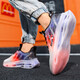 EXUELING men's shoes summer breathable cushion shock-absorbing large size men's shoes sports shoes for teenagers trendy running shoes heightened summer shoes for men TK757 gray orange 40 (250mm)