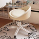 Shantou Lincun movable soft seat with wheels, liftable bench, universal wheel, backrest, dressing table, front seat, round stool, high-looking khaki color