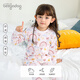 Puppy Big Big Children's Underwear's Juego de ropa y pantalones de otoño para bebés Pajas de algodón puro de algodón y otoño Pajama de algodón 1421 Rainbow Pig 110 cm recomendado para 3-4 años [Hebilla sin hombros]