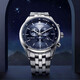 CITIZEN watch Men's watch optical kinetic stainless steel strap three-eye chronograph business watch Valentine's Day gift AT2140-55L