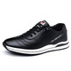 Dragonfly Brand Herrenschuhe Casual White Schuhe Sommer Neu atmungsaktives Männer Forrest Gump Schuhe echte Ledersportschuhe Vielseitige Männerschuhe 902 Schwarz 41