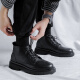 Botas de trabajo de motocicleta de otoño de KGV Martin Boots para hombres zapatos de cuero de alta mejora de estilo británico a mitad de la altura de los hombres.
