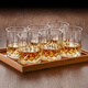 CLITON glass whiskey glass thickened carved European spirit glass foreign wine glass household water glass set 6 pieces