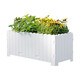 Flower box outdoor courtyard balcony vegetable planting plastic anti-corrosion flower trough extra large rectangular fence custom planting box white length, width and height 96*35*30cm