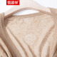 Hengyuanxiang outer shawl hollow coat linen knitted cardigan women's summer thin sweater shawl mid-length coat apricot 165/88A/L