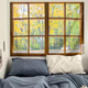Stillleben außerhalb des Fensters gefälschte Fenster Kulissen Hintergrund Tuchs Nachtte Dekoration Hanging Stoffraum Hässlicher Wandteppich Schlafzimmer Wandbild 384 3884 [HD Velvet Tlote_Horizontal Style] 180 Höhe 230 Breite CM (+ Installationspaket Sternlampe)