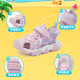BOBDOG children's shoes, girls' sandals, Baotou new style, medium and large children's summer shoes, men's clogs, beach shoes, light pink/lilac 27, suitable for feet 15.9cm long