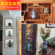 傲世景德镇陶瓷器仿古中式花瓶工艺品客厅摆件艺术品玄关博古架装饰品 仿古裂纹石榴瓶+底座+证书