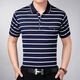 Yimuqi summer men's short-sleeved T-shirt for middle-aged and elderly men's short-sleeved top for 40-50 years old middle-aged men's half-sleeved top for daddy clothes Nanjia lapel d-sleeved 1504 red L size (50 size) recommended 90-120 Jin [Jin equals 0.5 kg]