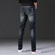 Mode Marke Ripped Jeans Herren Elastic Patch Patch Tuch kleine Füße Hosen koreanischer Stil Slim Jeans bemalt