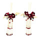 Haiyiduo wedding dress headdress bridal hair accessories set headband Korean fairy forest toasting clothing hair accessories Chinese dress accessories red velvet flower hairpin set