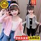 HAL.DUCK Girls Thin Jacket 2025 New Thin Style Girl Button Hooded Cardigan Children's Korean Style Sun Protection Casual Top Pink Hooded Jacket bs 140