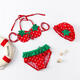 
Jingga children's clothing cotton baby swimsuit for girls one and a half years old children's swimsuit for girls one-piece Strawberry bikini One size 4# (25-30Jin [Jin equals 0.5 kg])