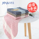 Jieyu three-pack Vosges pure cotton small square towel, soft absorbent face towel, light warm type A small towel, light warm square towel, 1 each in blue, pink and brown, 34x35cm