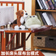 Clcey Small Master Crib Multifunktionales massives Holz Kinderbett Cradle Baby Bett Neugeborene BB Bett Cradle und Erwachsene Bett Krippe + braune Matte + 4-teilige Set Little Fuchs Weiß