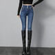 Ankadan-Jeans für Frauen mit kleinen Füßen und Bleistifthosen im Frühling und Herbst Neue Stil der neuen langen Hose von Slim und Slim High Taille, die vielseitige Frauen mit langen Long-Hose 9721 9721 dunkelblaue Hose Lint-Free 31 [130-135jin [Jin gleich 0,5 kg]]