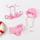 
Jingga children's clothing cotton baby swimsuit for girls one and a half years old children's swimsuit for girls one-piece Strawberry bikini One size 4# (25-30Jin [Jin equals 0.5 kg])