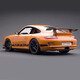 奥图亚（AUTOART）奥拓1:12 保时捷911(997) GT3 RS 汽车模型 合金车模静态跑车收藏 黑色 12116