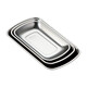 Onlycook dinner plate 304 stainless steel barbecue hot pot side dish home kitchen plate preparation plate tray square plate large/single