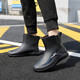 Xixiangyuan Nouvelles bottes de pluie pour tube court pour hommes chaussures imperméables intégrées plus bottes de pluie chaude velours cuisine chaussures en caoutchouc antidérapantes