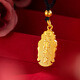 Dushen 18K gold pendant, ethnic style Guanyin pendant, Zhou family's same style Guanyin Bodhisattva pendant, fine Guanyin pendant